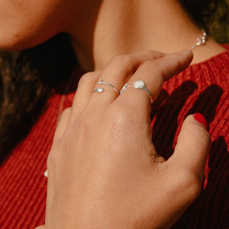 Anel Cauda de Sereia Prata 925 Regulável