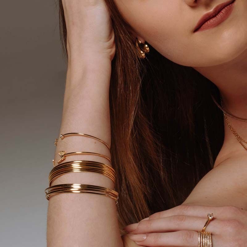 Bracelete Fio Redondo Folheado a Ouro 18k