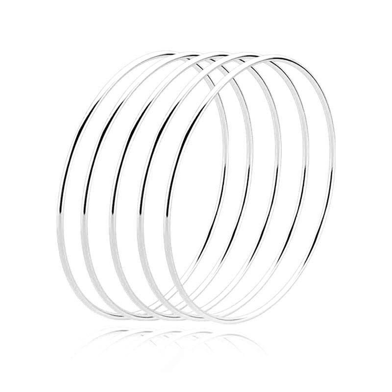 Bracelete Fio Redondo Folheado a Prata 925