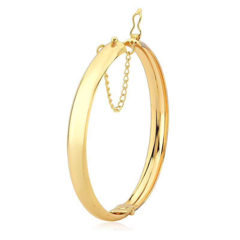 Bracelete Largo Diamantado com Fecho Folheado a Ouro 18k