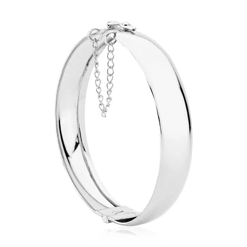 Bracelete Largo Diamantado com Detalhes Sofisticados Folheado a Prata 925