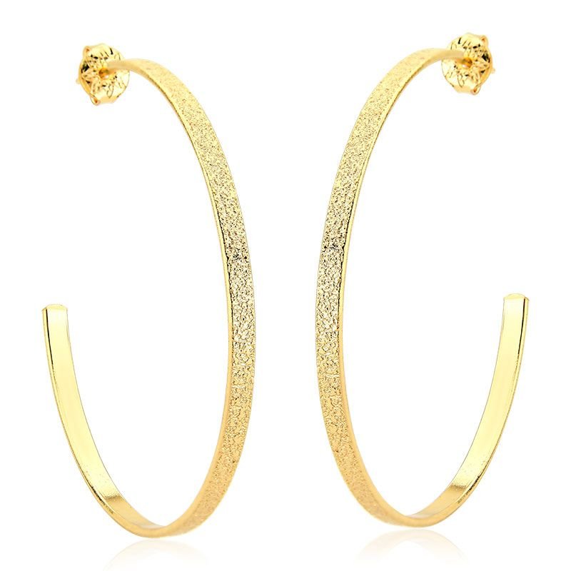 Brinco de Argola Fosca 4,5cm Folheado a Ouro 18k