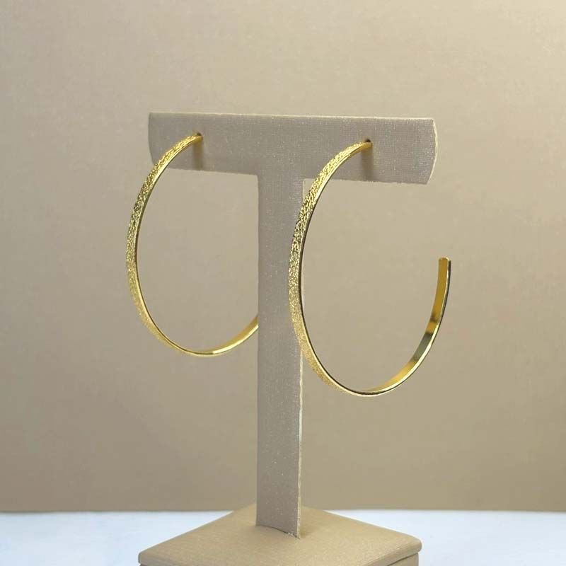 Brinco de Argola Fosca 4,5cm Folheado a Ouro 18k