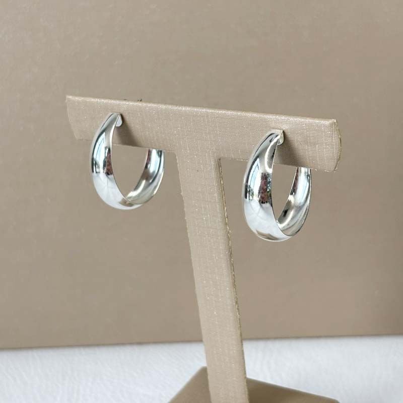 Brinco de Argola Lisa 2,0cm Folheado a Prata 925