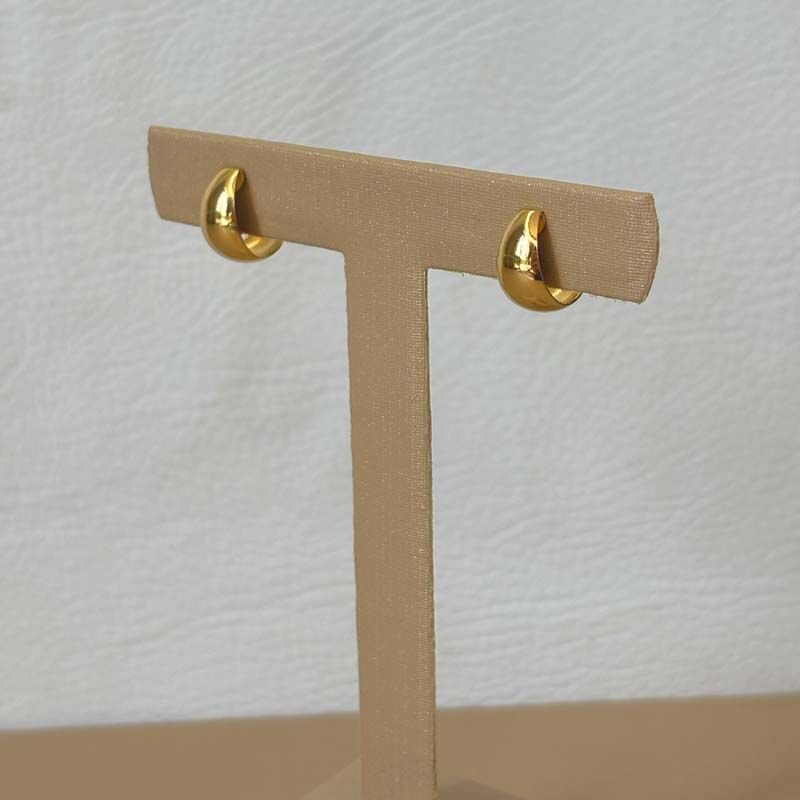 Brinco de Argolinha Lisa 1,0cm Folheado a Ouro 18k