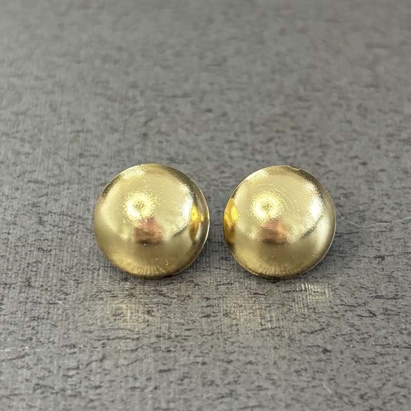 Brinco Meia Bola Lisa 1,7cm Folheado a Ouro 18k