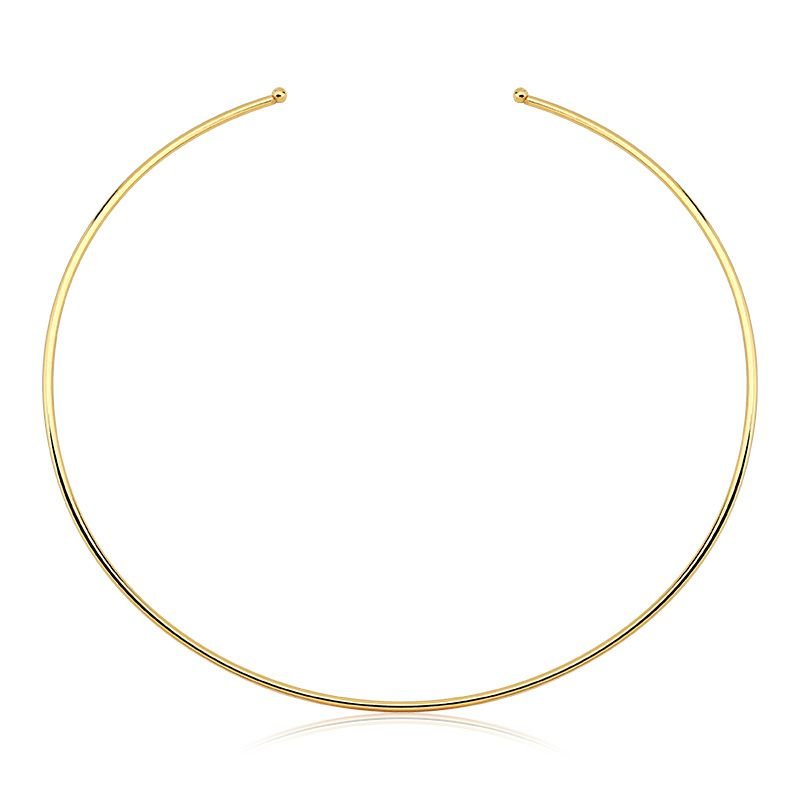 Choker Aro com Pingente Removível de Triângulo Folheada a Ouro 18k