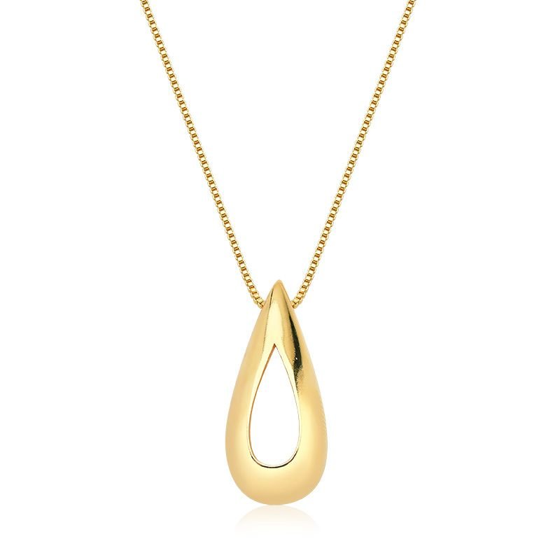 Colar Gota Vazada Folheado a Ouro 18k