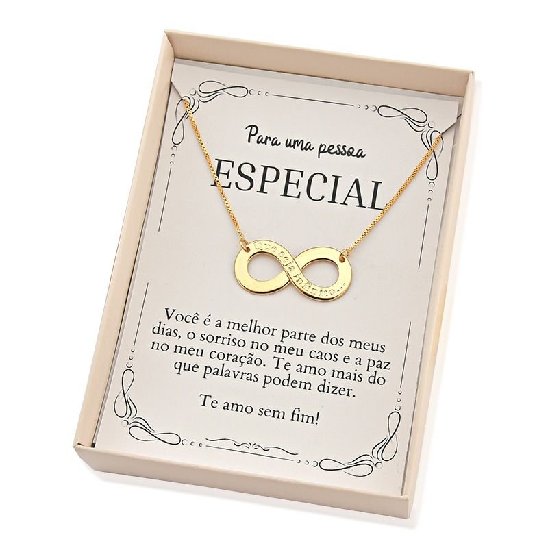 Colar Infinito Folheado a Ouro 18k