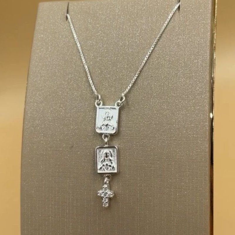 Escapulário Frontal Feminino Prata 925